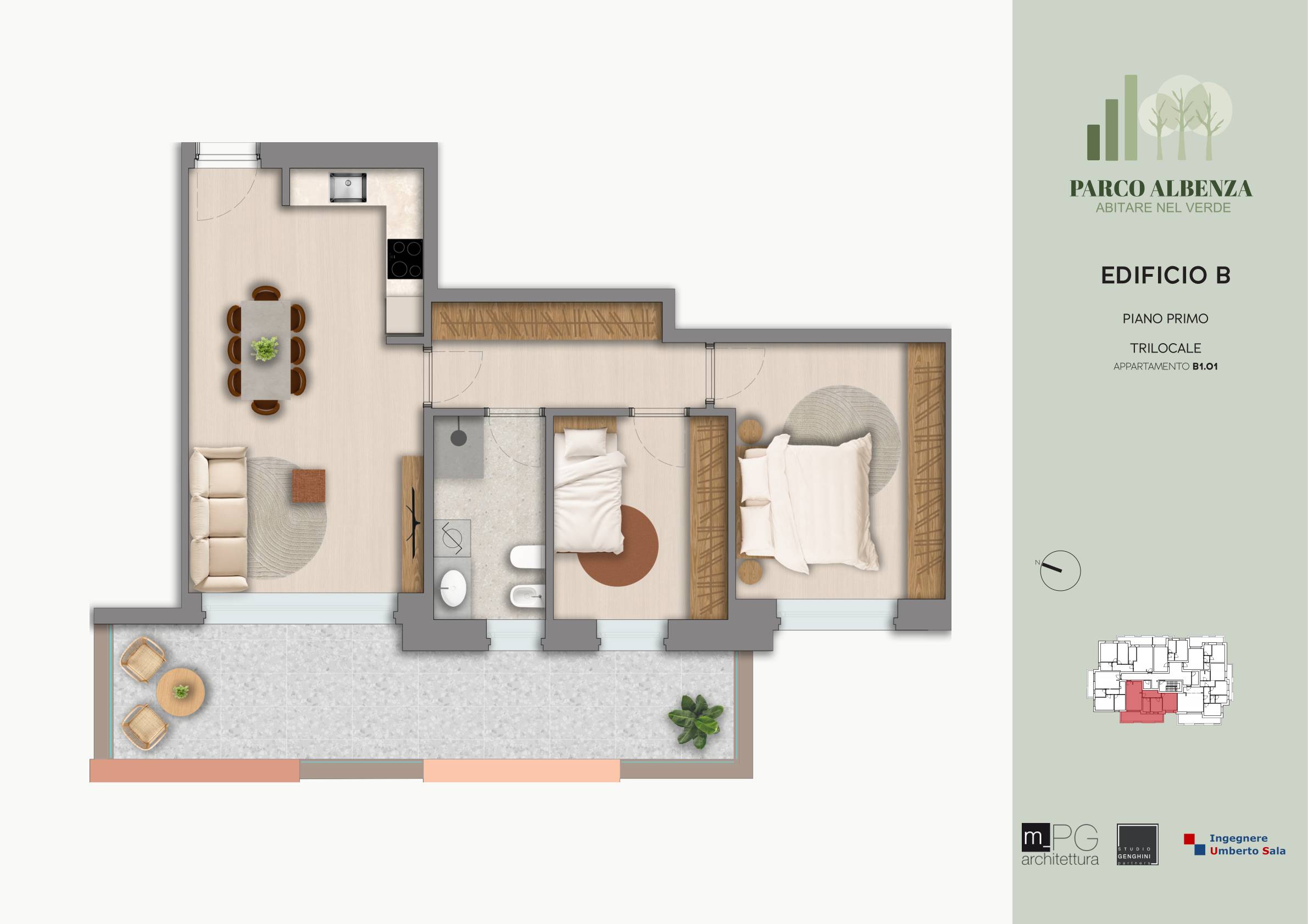 Planimetria Appartamento B1.01