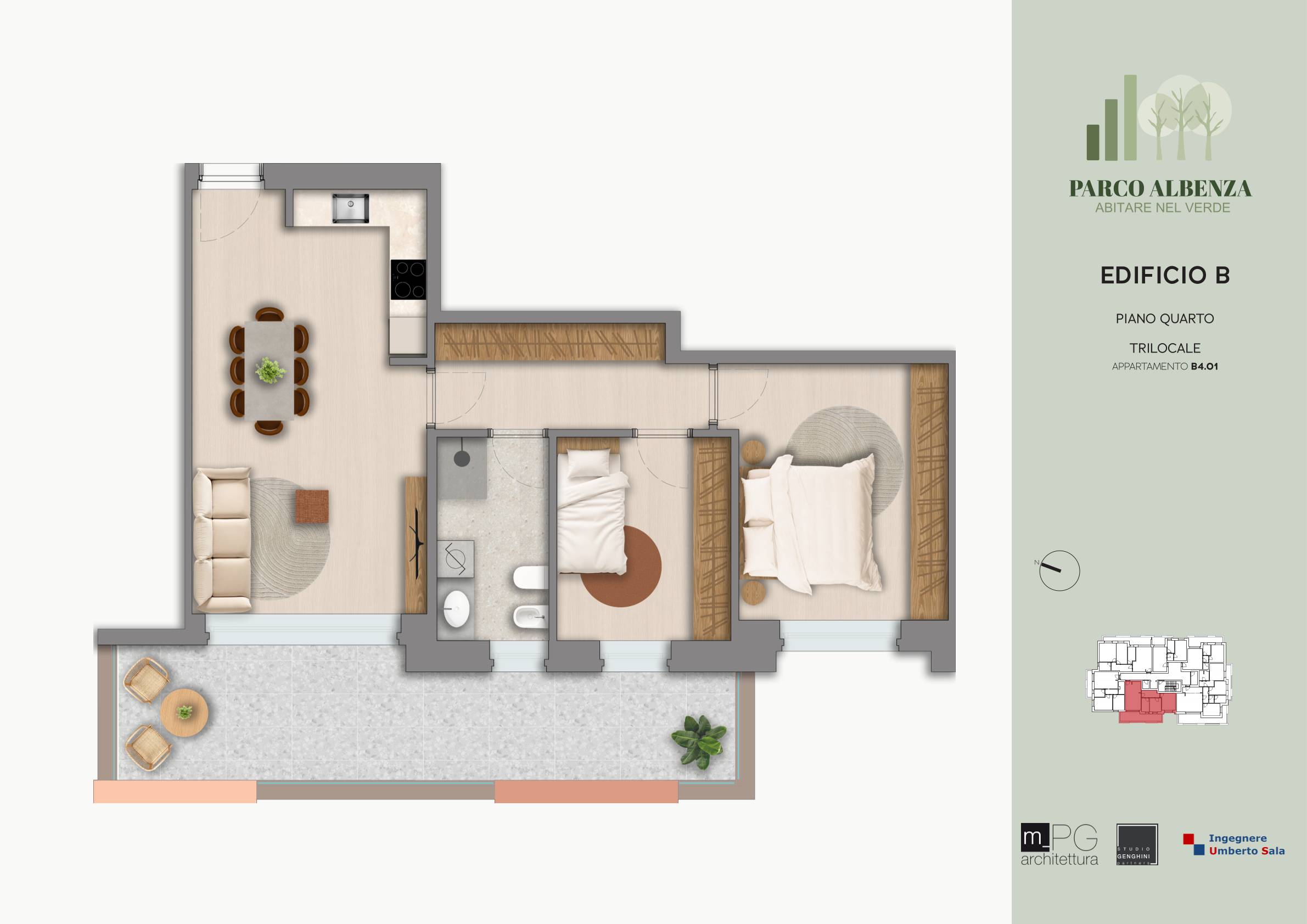 Planimetria Appartamento B4.01